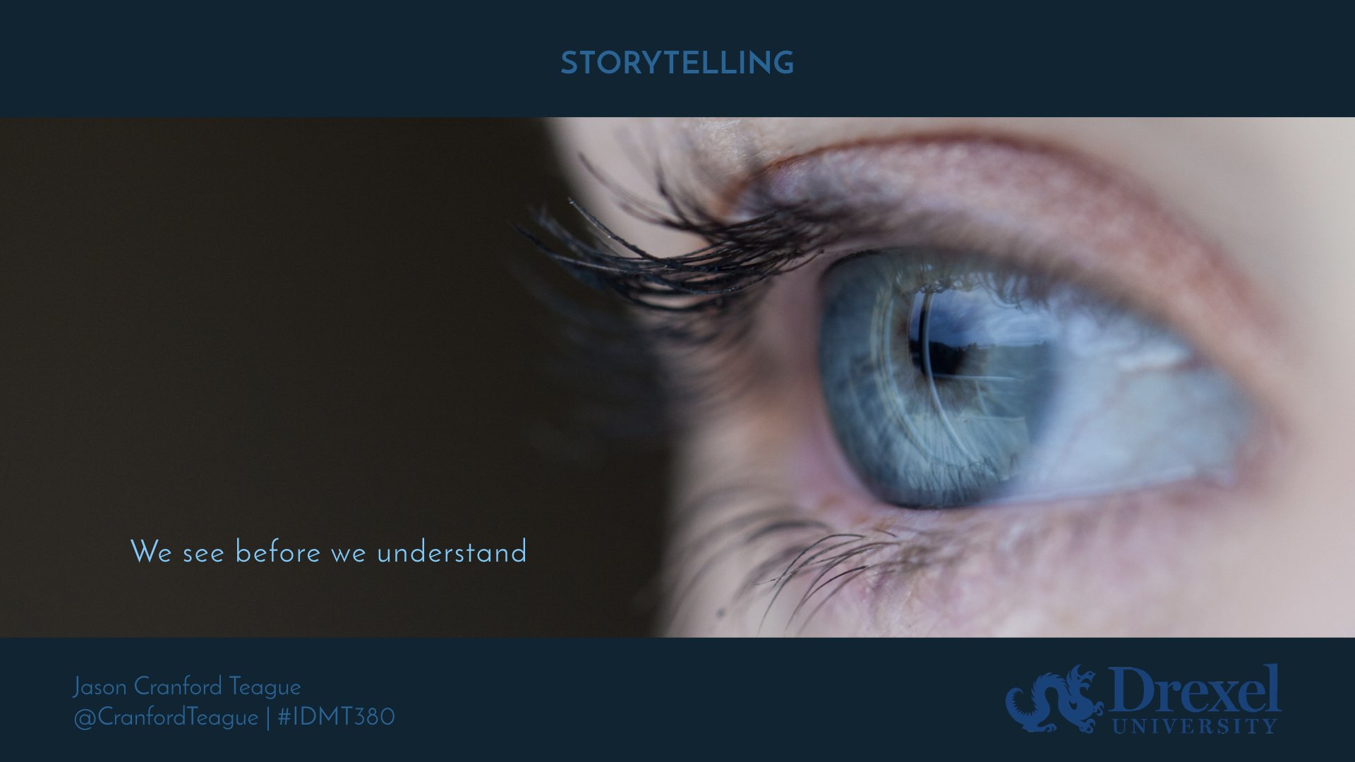 Slide from Storytelling for UX Class