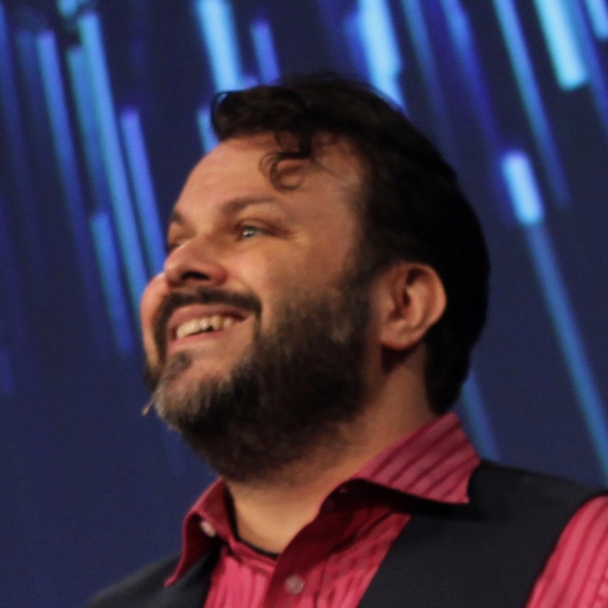 On stage — conference